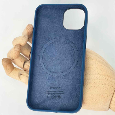 Чехол LUX Silicone Case на iPhone 13 Pro Abyss Blue with MagSafe
